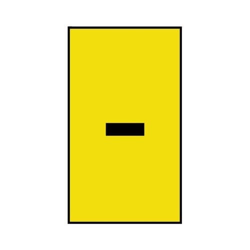ケーブルマーカー 黄色地に黒 なし 1袋
