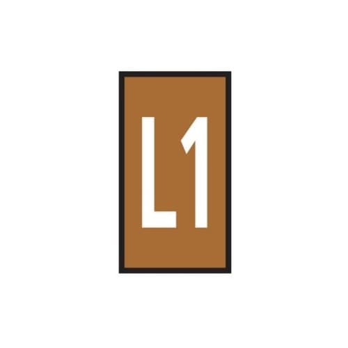 ケーブルマーカークリップ 茶 1袋(10