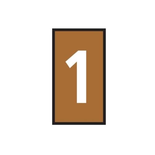 ケーブルマーカークリップ 茶 1袋(50