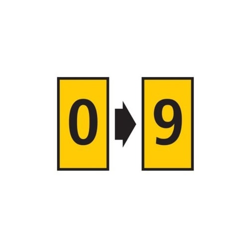 ケーブルマーカークリップ 黄 1袋(10