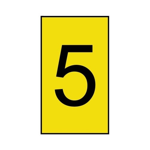 ケーブルマーカー 黄色地に黒 なし 1袋