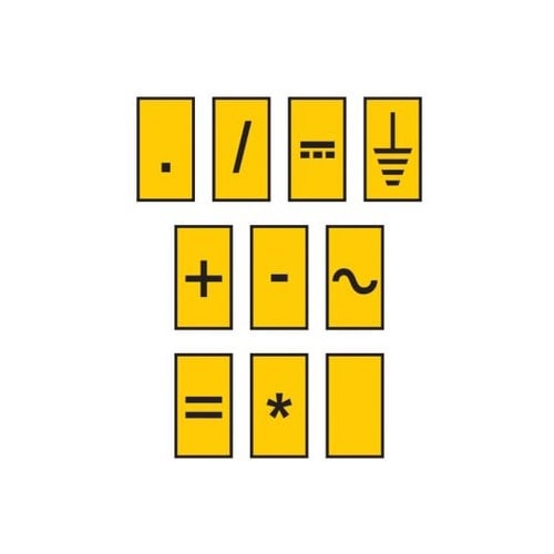 ケーブルマーカークリップ 黄 1袋(50
