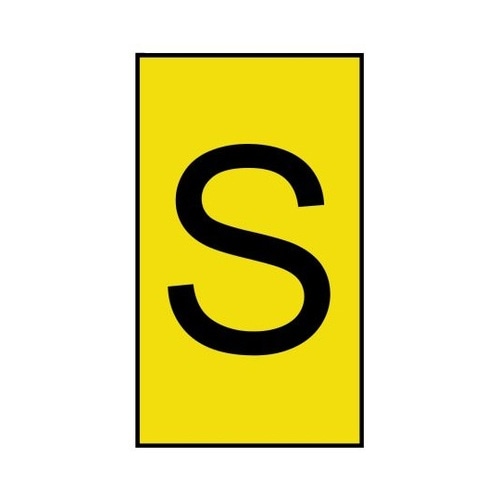 ケーブルマーカー 黄色地に黒 なし 1袋