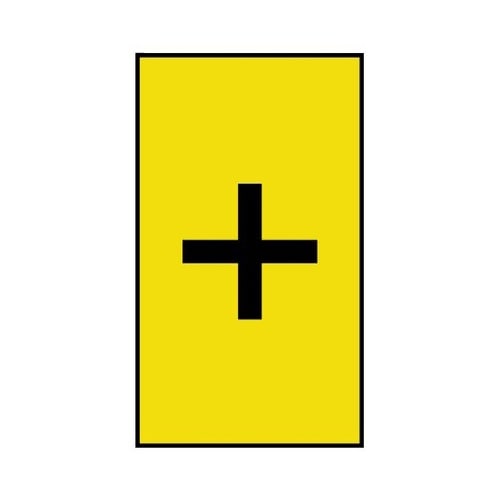 ケーブルマーカー 黄色地に黒 なし 1袋