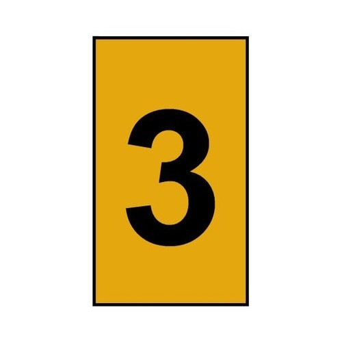 ケーブルマーカー 燈色地に黒 なし 1袋