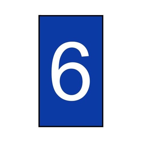 ケーブルマーカー 青地に白 なし 1袋(