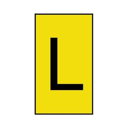 ケーブルマーカー 黄色地に黒 なし 1袋