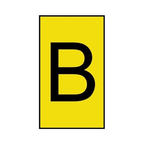 ケーブルマーカー 黄色地に黒 なし 1袋