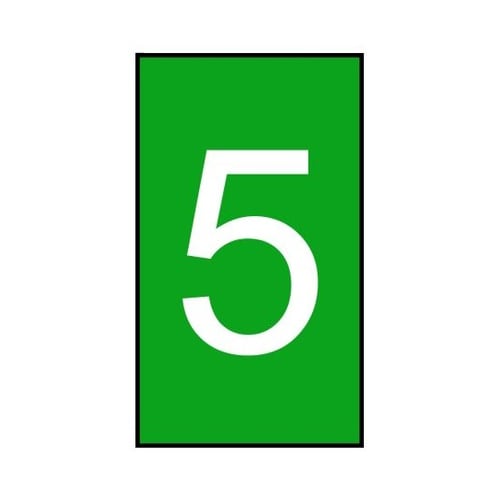 ケーブルマーカー 緑地に白 なし 1袋(