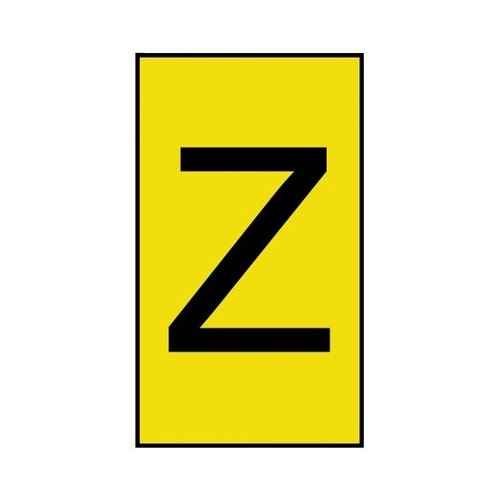 ケーブルマーカー 黄色地に黒 なし 1袋