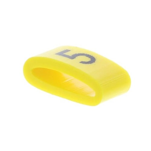 ケーブルマーカー 黄色地に黒 なし 1袋