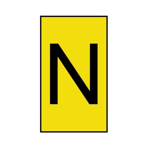 ケーブルマーカー 黄色地に黒 なし 1袋