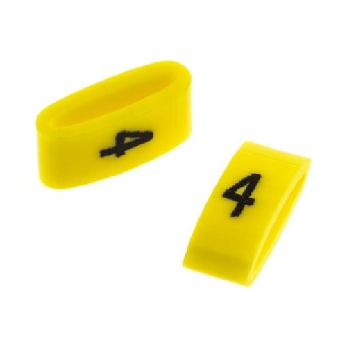 ケーブルマーカー 黄色地に黒 なし 1袋