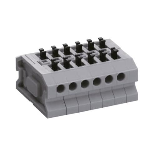 中継用端子台 グレー 10極 5mm ピ