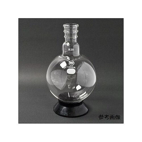 丸形フラスコ 白 100mL 摺部19/