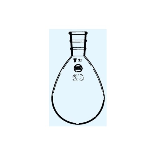 なす形フラスコ 白 25mL 摺部19/