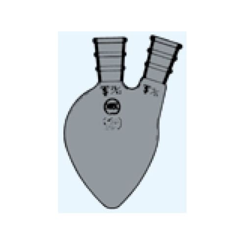 二頭ナシ形フラスコ 茶 1000mL 摺