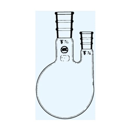 二頭フラスコ 白 2000mL 中管・側