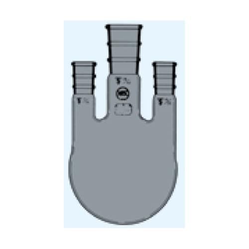 三頭フラスコ 側管角度 5° 茶 200