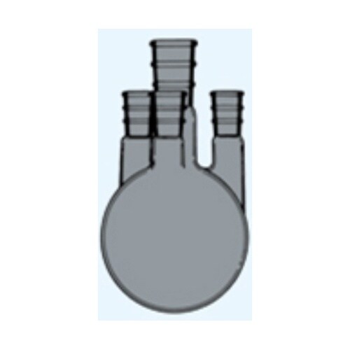 四頭フラスコ 側管角度 5° 茶 300