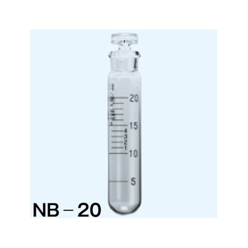 試験管 丸底 白 最小目盛1mL 20m