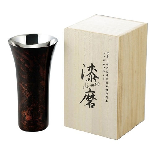 漆磨 シングルカップ L 黒漆流し SC