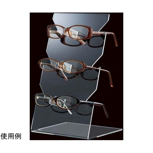 アクリルメガネディスプレイ 3本用 1セ