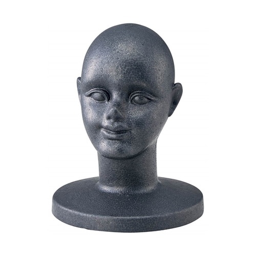 マネキンヘッド 耳あり 黒 61−798