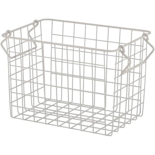 スタッキングワイヤーバスケット ホワイト