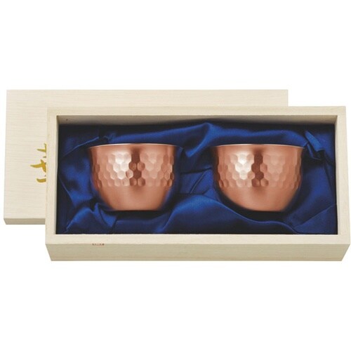 華 ぐいのみ 90ml 槌目 銅ミラー