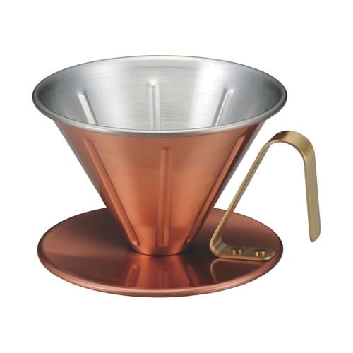 銅のコーヒードリッパー リブ 小