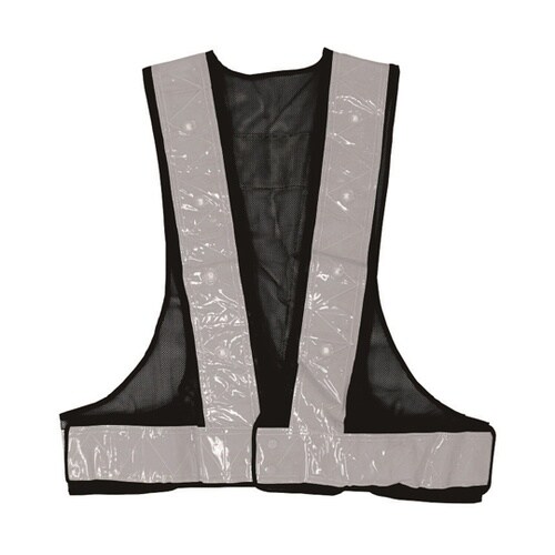 安全ベストLED 紺×銀 F #0304