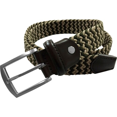 シェブロンベルト 緑×ベージュ #031