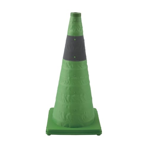 伸縮三角コーン 62cm グリーンL #