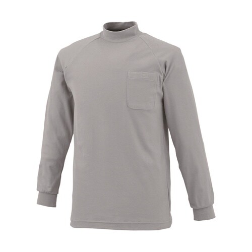 長袖ハイネックシャツ 銀 4L #121