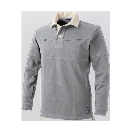 長袖ラガーシャツ 灰 S #1250−0