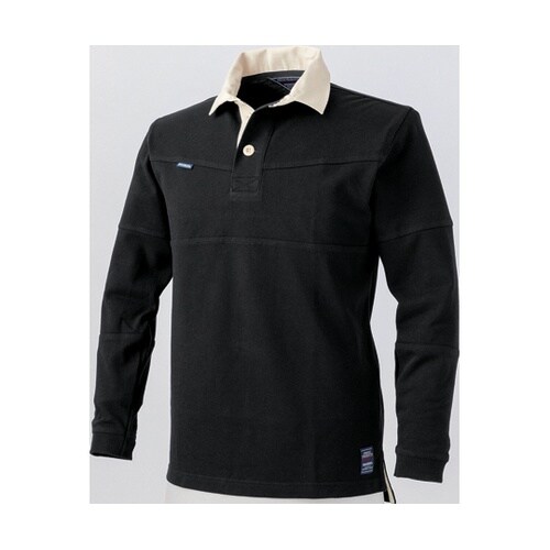 長袖ラガーシャツ クロ S #1250−