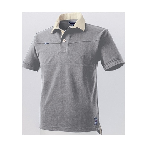 半袖ラガーシャツ 灰 S #1254−0