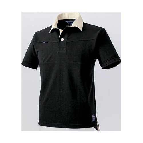 半袖ラガーシャツ クロ S #1254−