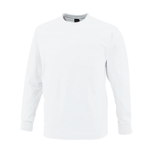 長袖Tシャツ シロ 3L #1401−1