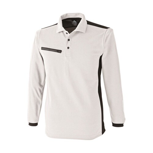 リフレクション長袖ポロ シロ LL #1