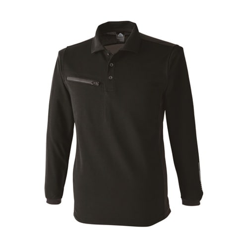 リフレクション長袖ポロ クロ 3L #1