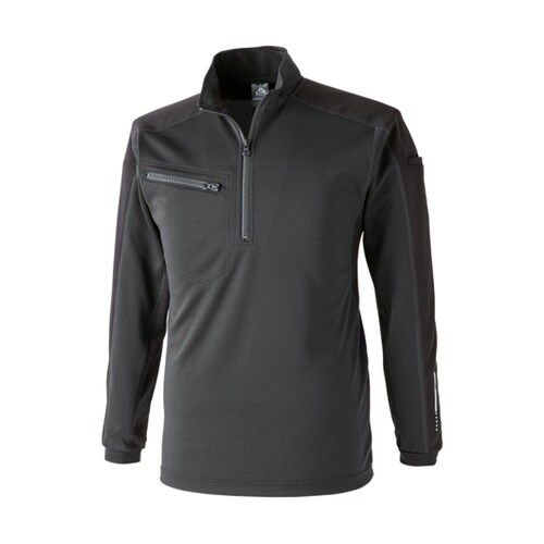 ZIP長袖ポロ C灰 S #1720−3