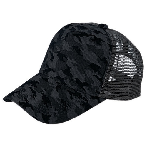 メッシュカモフラキャップ 迷彩灰 F #