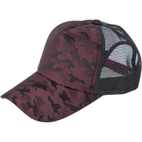 メッシュカモフラキャップ 迷彩赤 #94
