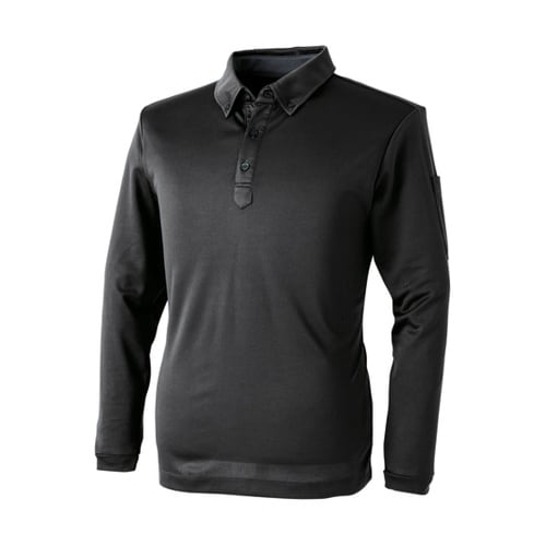 パフォーマンス長袖ポロ クロ L #11