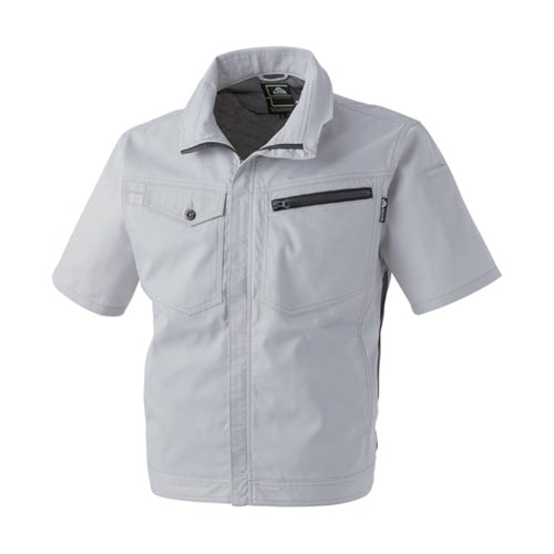 半袖メッシュブルゾンアッシュ灰 S #2