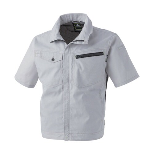 半袖メッシュブルゾンアッシュ灰6L #2