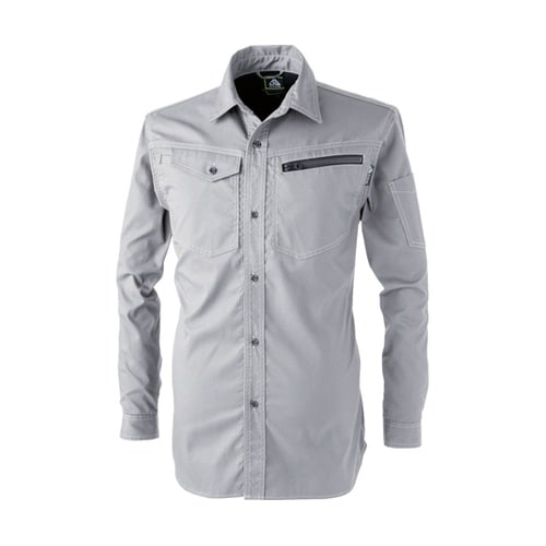 ドビー長袖シャツ アッシュ灰4L #29