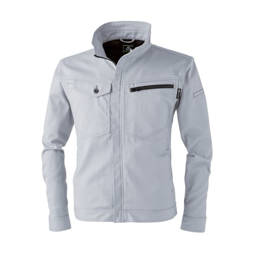 ドビー長袖ブルゾンアッシュ4L #281